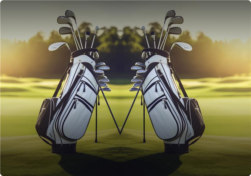 Golf support team helping customer